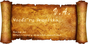 Vozáry Angelika névjegykártya